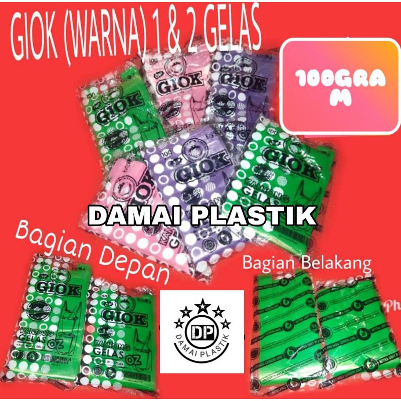 HD Kantong Plastik Tenteng Take Away 1 Gelas 2 Gelas Warna