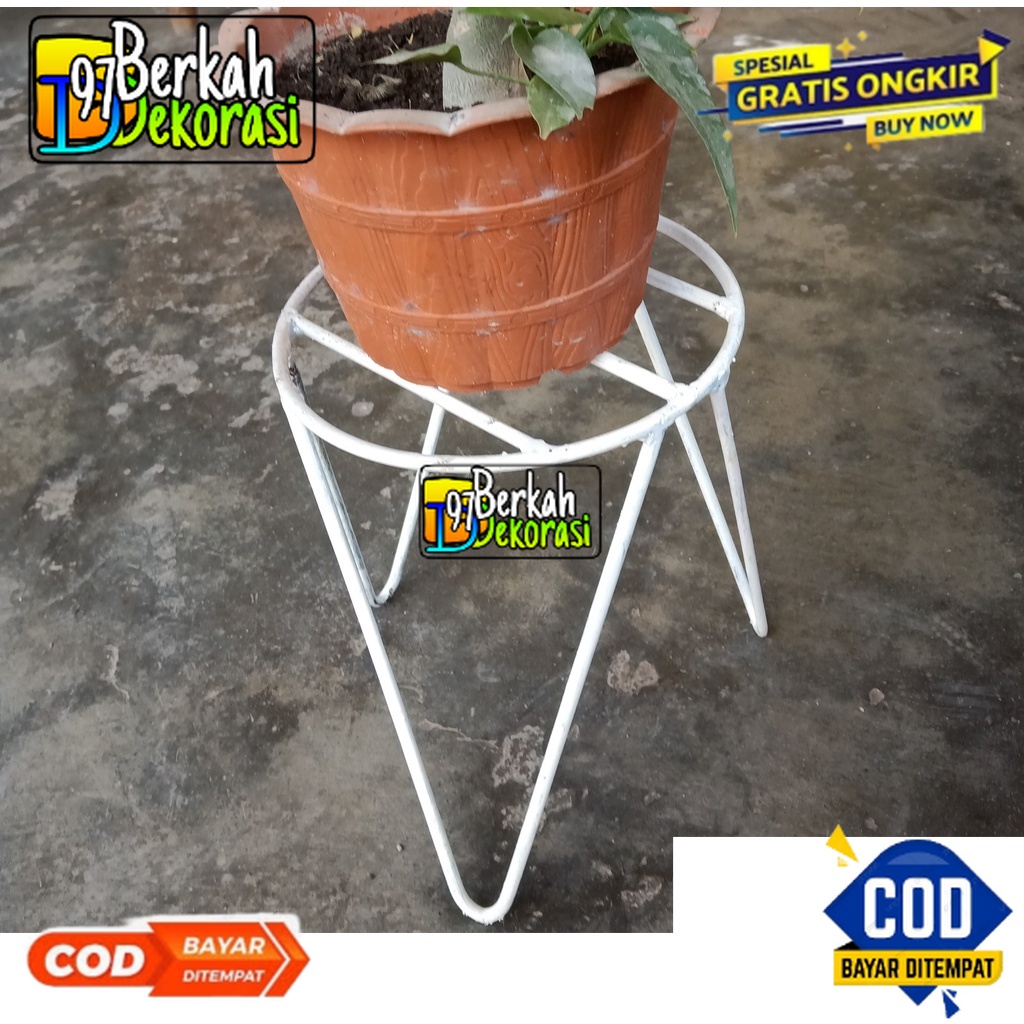 BS-04 bisa COD standing pot besi, penyangga pot tanaman (KODE-04)