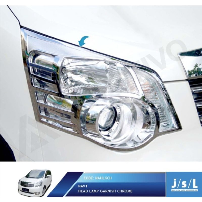 Garnish Lampu Depan Chrome Nav1 Head Lamp Garnish