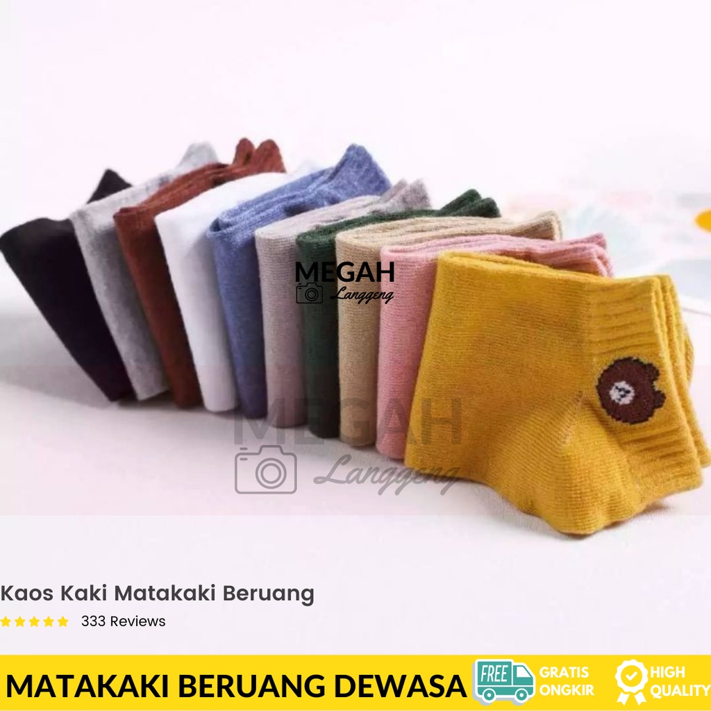 Grosir 6 PASANG Kaus Kaki Wanita Pendek Motif Beruang kualitas Export-kaos kaki motif beruang pendek mata kaki wanita dewasa / kaos kaki angkle motif bear - KAOS KAKI PENDEK MATA KAKI WANITA DEWASA KAOS KAK ANKLE WARNA POLOS MURAH- megah langgeng store