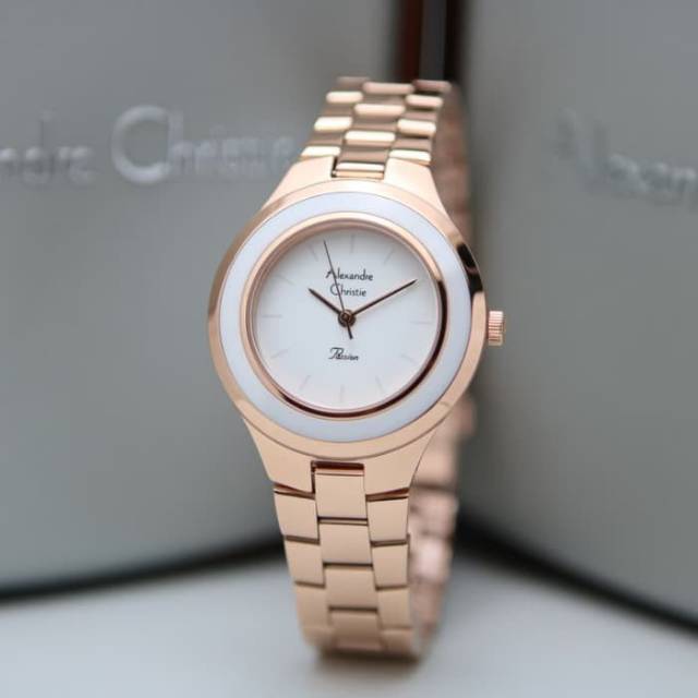 JAM TANGAN CEWEK / WANITA ALEXANDRE CHRISTIE AC 2821 ROSEGOLD
