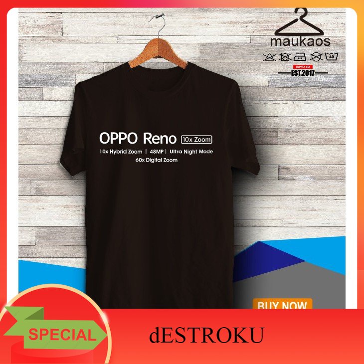 dESTROKU Kaos Handphone Oppo Reno