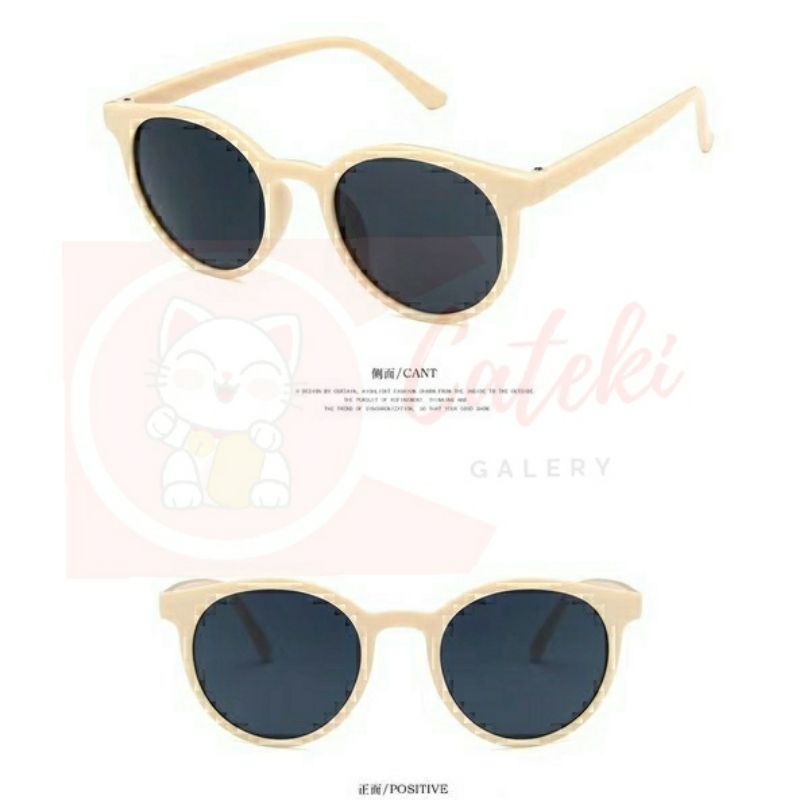 [CTK] PROMO AKSESORIS KOREAN INS HOT FASHION BULAT MATA KUCING KACAMATA HITAM WANITA / PRIA EYEWEAR SUNGLASSES MURAH