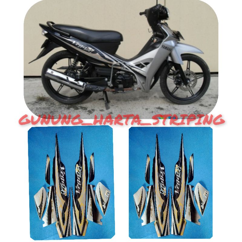 Stiker Striping Lis Les Body Motor Yamaha New Vega R Vega Latin 2008 Full Set Motif Standar Original