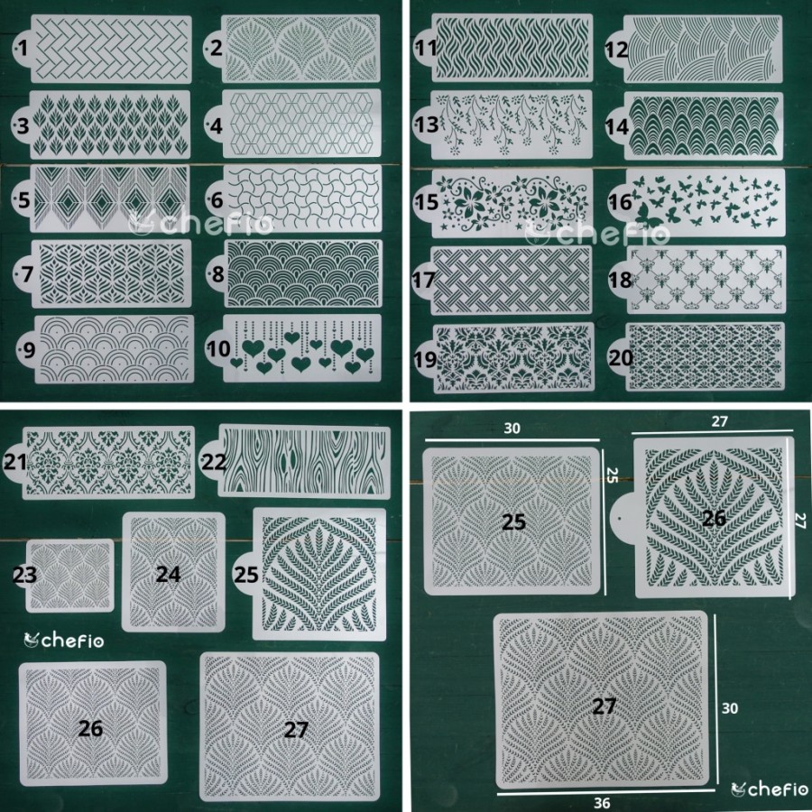 

Cake Stencils Lace Pattern Motif Batik Stensil Cake Dekorasi Kue/Penghias Kue/Cake Decor