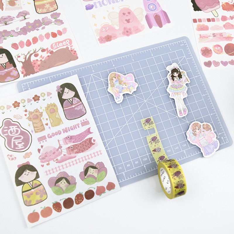 Japanese PVC Translucent Cutting Board Handbook/Washi/Tape DIY Cutting Mats