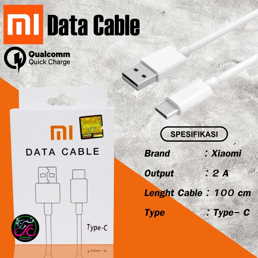 BM001 MI9 WHITE XIAOMI KABEL DATA NEW MODEL REDMI 9A 9C NOTE 8 9 10 PRO MI9 TIPE C USB JW3232