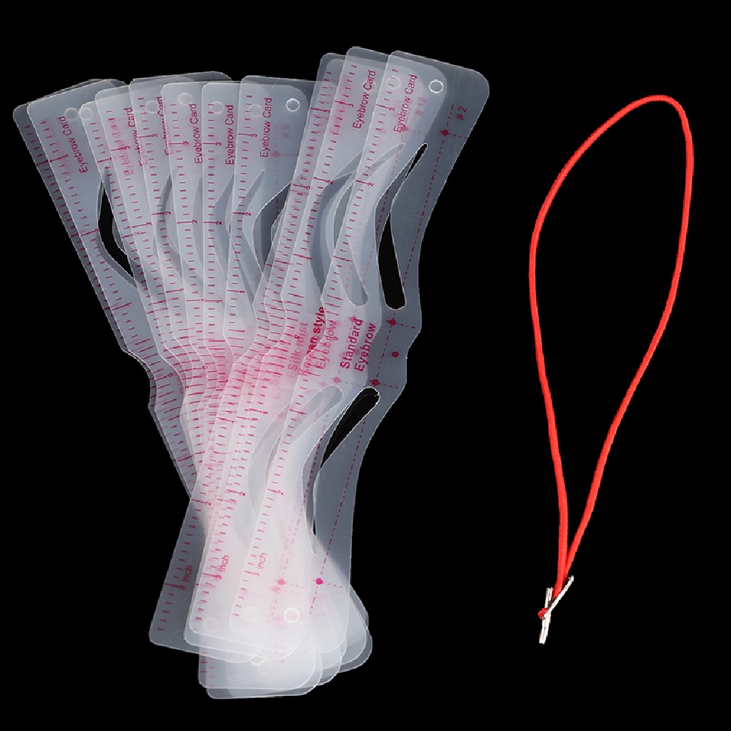 Kartu Stensil Pembentuk Alis 12 Gaya Untuk Alat Makeup