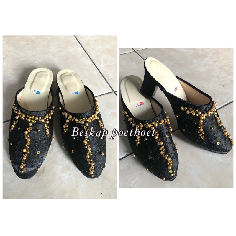 selop pengantin pria dan wanita hitam gold