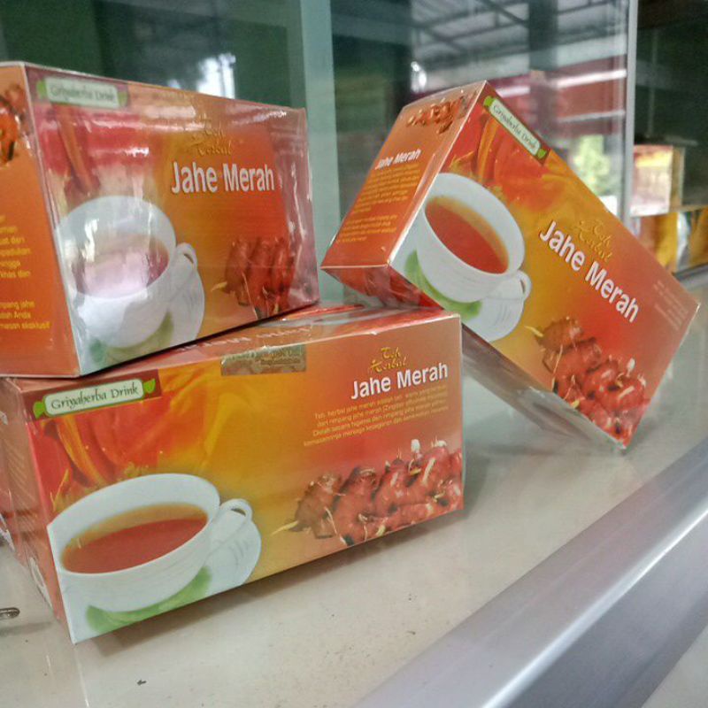 

TEH JAHE MERAH / TEH HERBAL BERKWALITAS AMPUH / Original iso 20 kantong celup