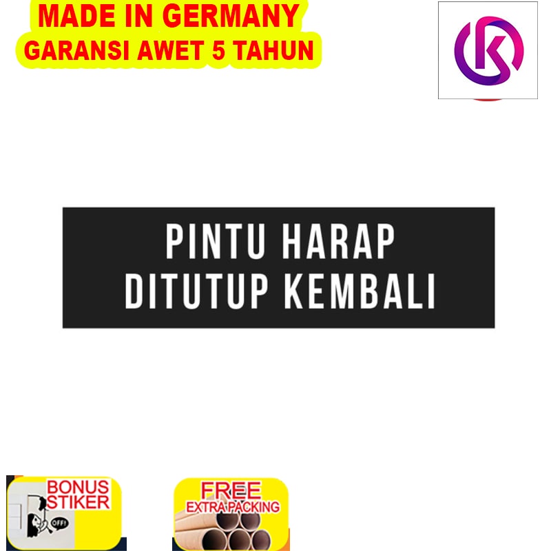 

Terlaris Sign Signage Acrylic Timbul Pintu Harap Ditutup / Sign Acrylic Timbul