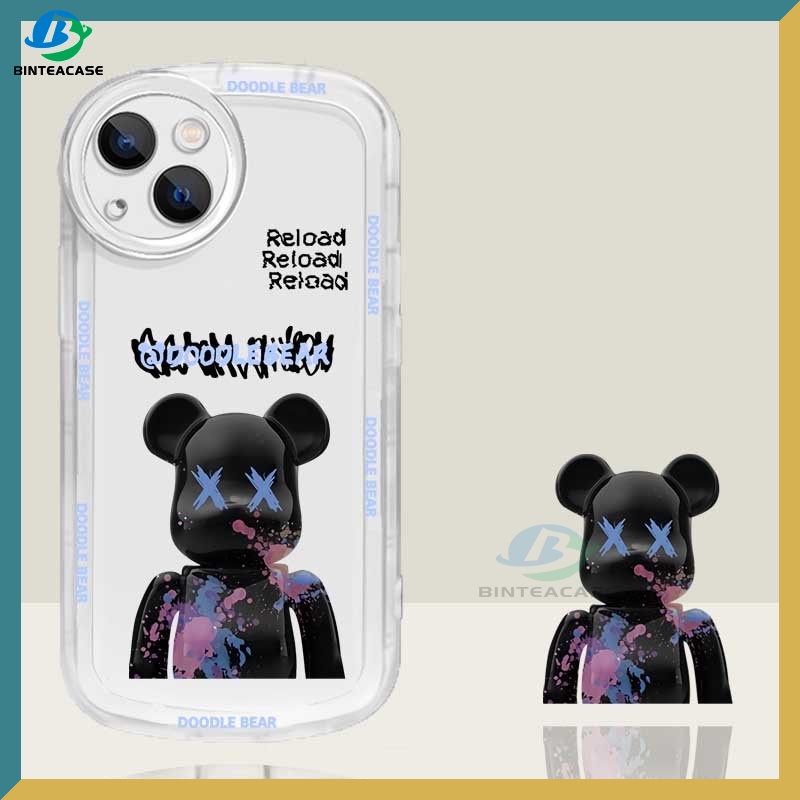 Soft Case TPU Motif Doodle Bear Untuk IPhone 11 11 Pro 11 Pro MAX 12 12 Pro 12 Pro MAX 13 Pro MAX X XR XS MAX 6 6S 7 8 Plus