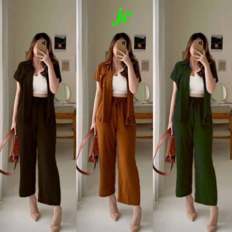 JCLL - SETELAN DOCIA / Set Wanita Fashion Korean Terbaru Kekinian