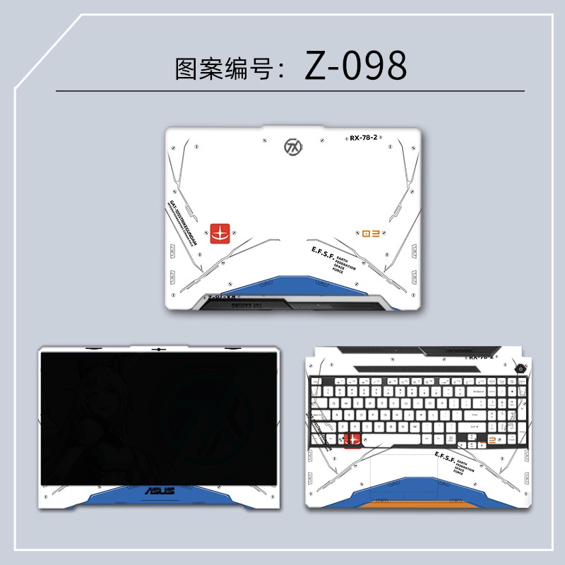 3 Pcs Stiker Pelindung Keyboard Laptop Motif Print Kartun ABC Untuk ASUS 3 plus FX707Z FA507 X1502Z