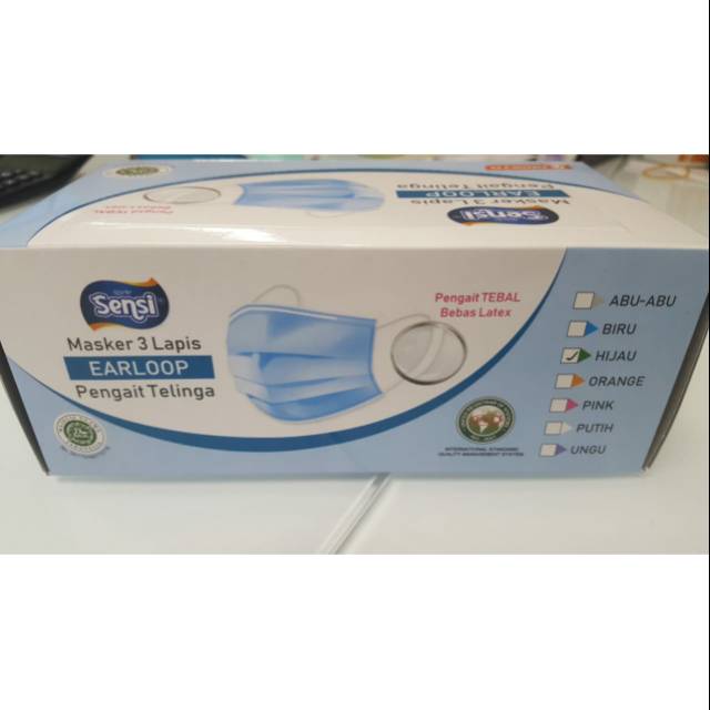 Masker earloop sensi 1 box