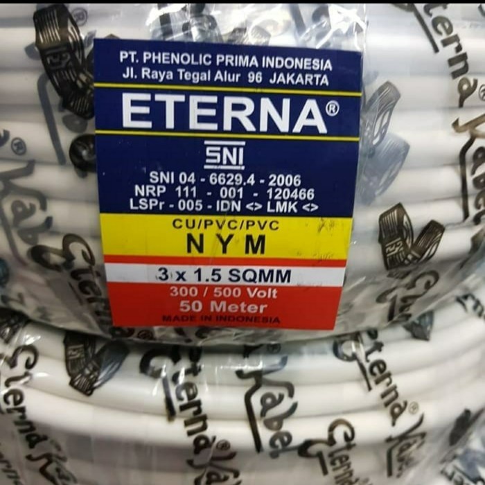 Promo Kabel Listrik Eterna 3X1.5 Meteran Berkualitas