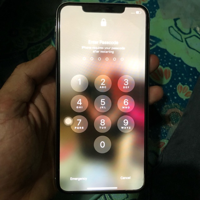 Iphone xs max silver 256gb lock icloud clean