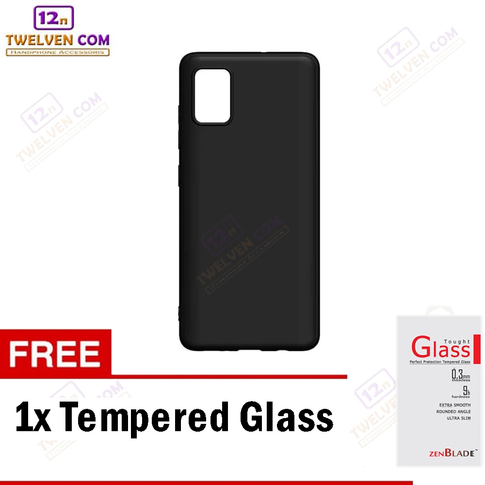 [FLASH SALE] Case Slim Matte Softcase Samsung A51 - Free Tempered Glass