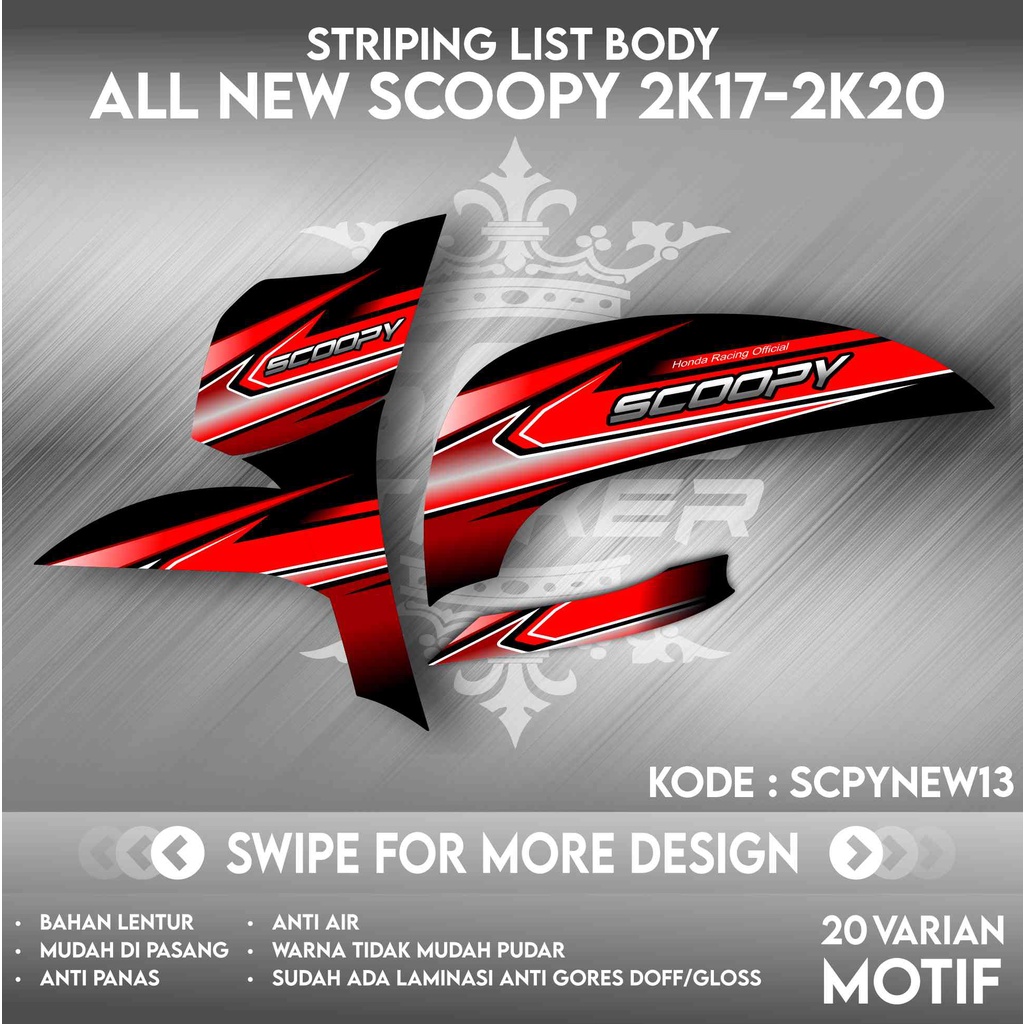 striping scoopy stiker scoopy 2020 stiker scoopy sticker scoopy motor scoopy aksesoris scoopy  SCPYN