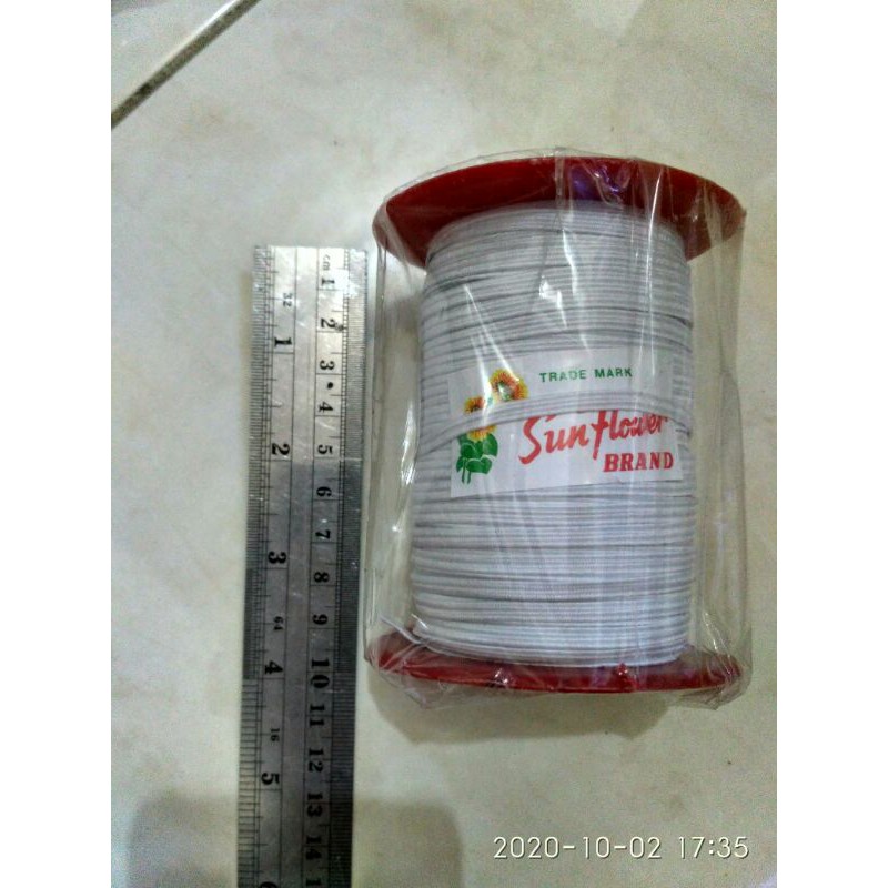 Karet elastis elastik karet P4 baby lebar 4mm jual per roll