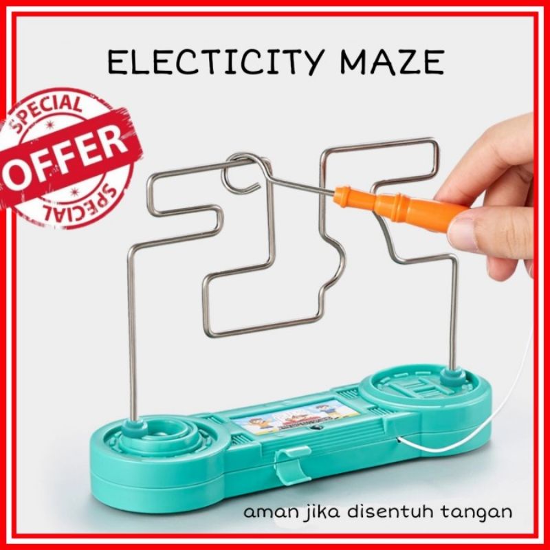 Mainan Motorik Melatih Kesabaran - Electric Touch Maze Labirin Anak