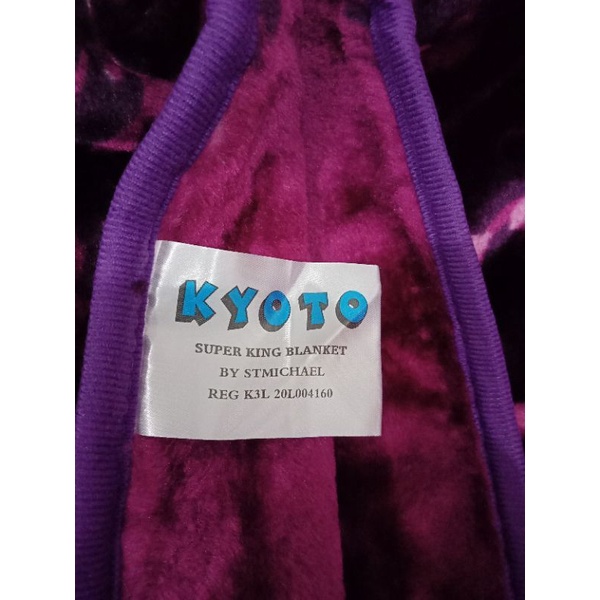 Selimut Kyoto Jumbo Ukuran 220x240 cm Panel Halus Dan Tebal Kualitas Premium
