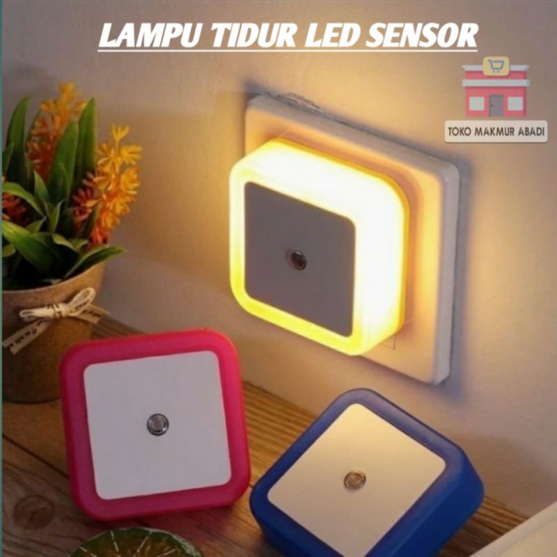 Lampu Tidur LED Sensor Cahaya - Dekorasi Ruang Night Lamp - Lampu Tidur Mini LED Sensor Cahaya - Lampu Tidur Colok Listrik Dinding