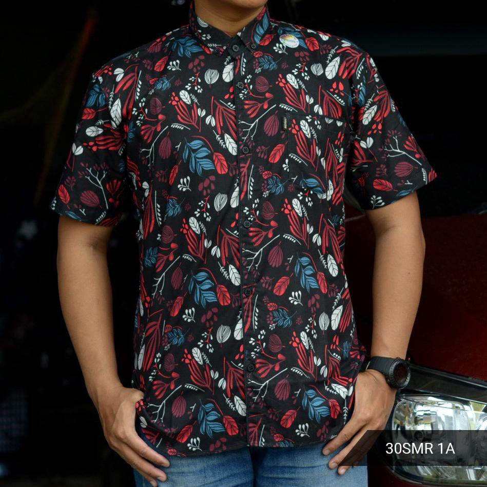 ✻KT1033❥ Trolis M L XL 30S kemeja hem pria cowok lengan pendek 30SMC 30SAB 30S1GRUP itfash tfash tro