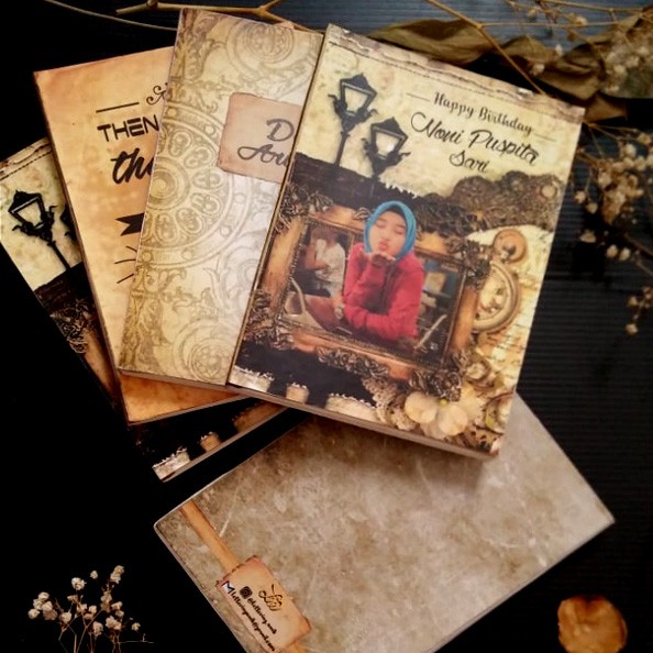 

notebook a6 desain vitage