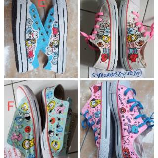 Sepatu Lukis BTS logo | Shopee Indonesia