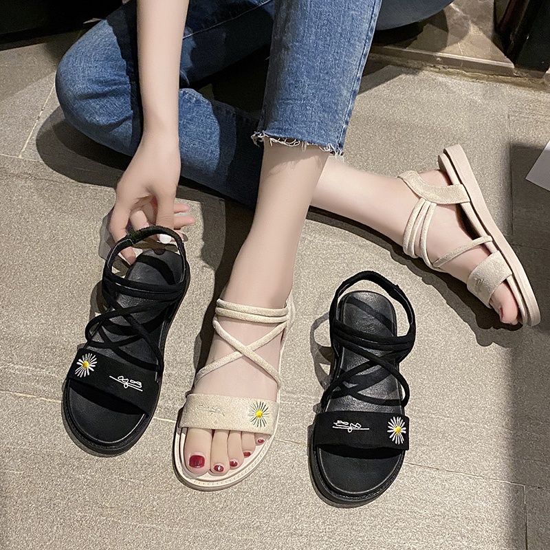 cind 5089, sandal flat wanita import fashion sandal wanita terkiniian dan terlaris terpopular