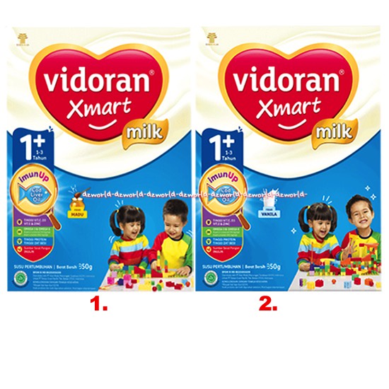 Vidoran Xmart Milk 350gr Madu Vanila 1+ Susu Formula Bubuk Untuk 1-3tahun Fidoran Smart Vidoran1 Vidoran Smart 1