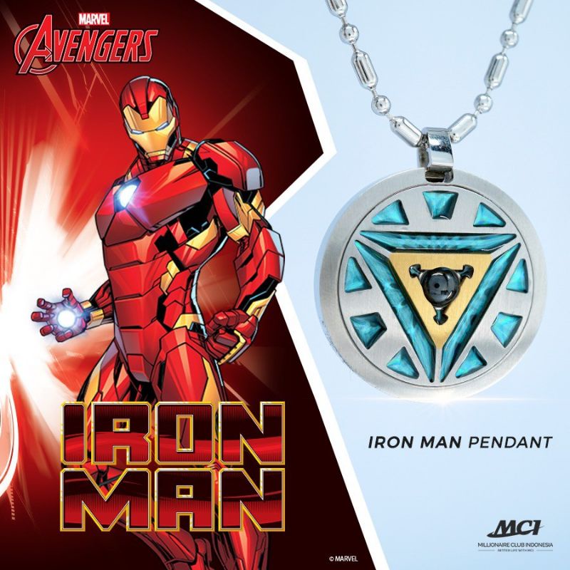 Kalung MCI✓pendant MCI✓kalung MARVEL✓kalung IRON MAN✓kalung kesehatan MCI
