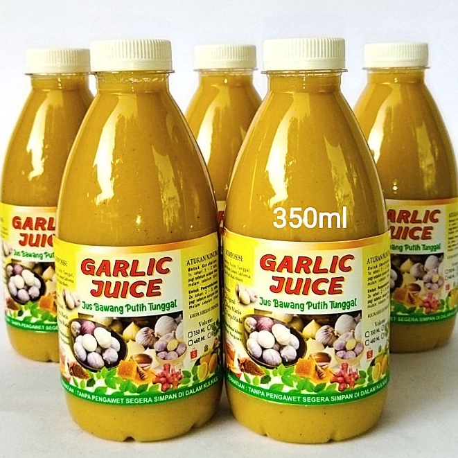 Jus Bawang Putih Tunggal, Lemon California, Cuka Apel, Jahe Merah, Madu Murni dan Kayu Manis - Detox, Pelangsing, Diet, Asam Urat, Kolesterol, Vertigo,  Maag, Garjus, Garlic Juice Herbal PL350