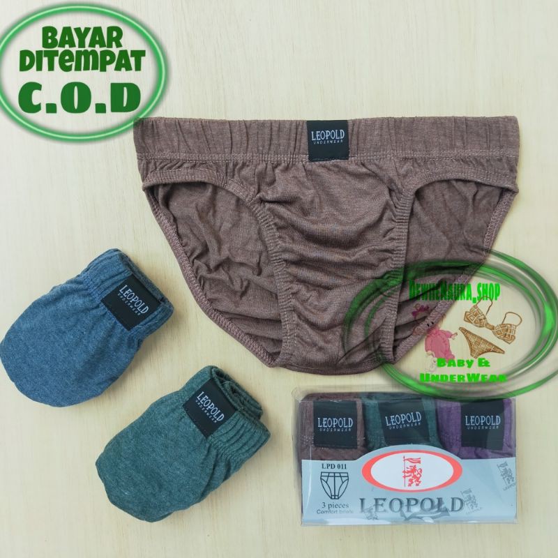 Celana Dalam Pria Leopold | Cd Cowok Katun Karet Kerut Murah / Daleman Laki Laki - Dewiie Naura Shop