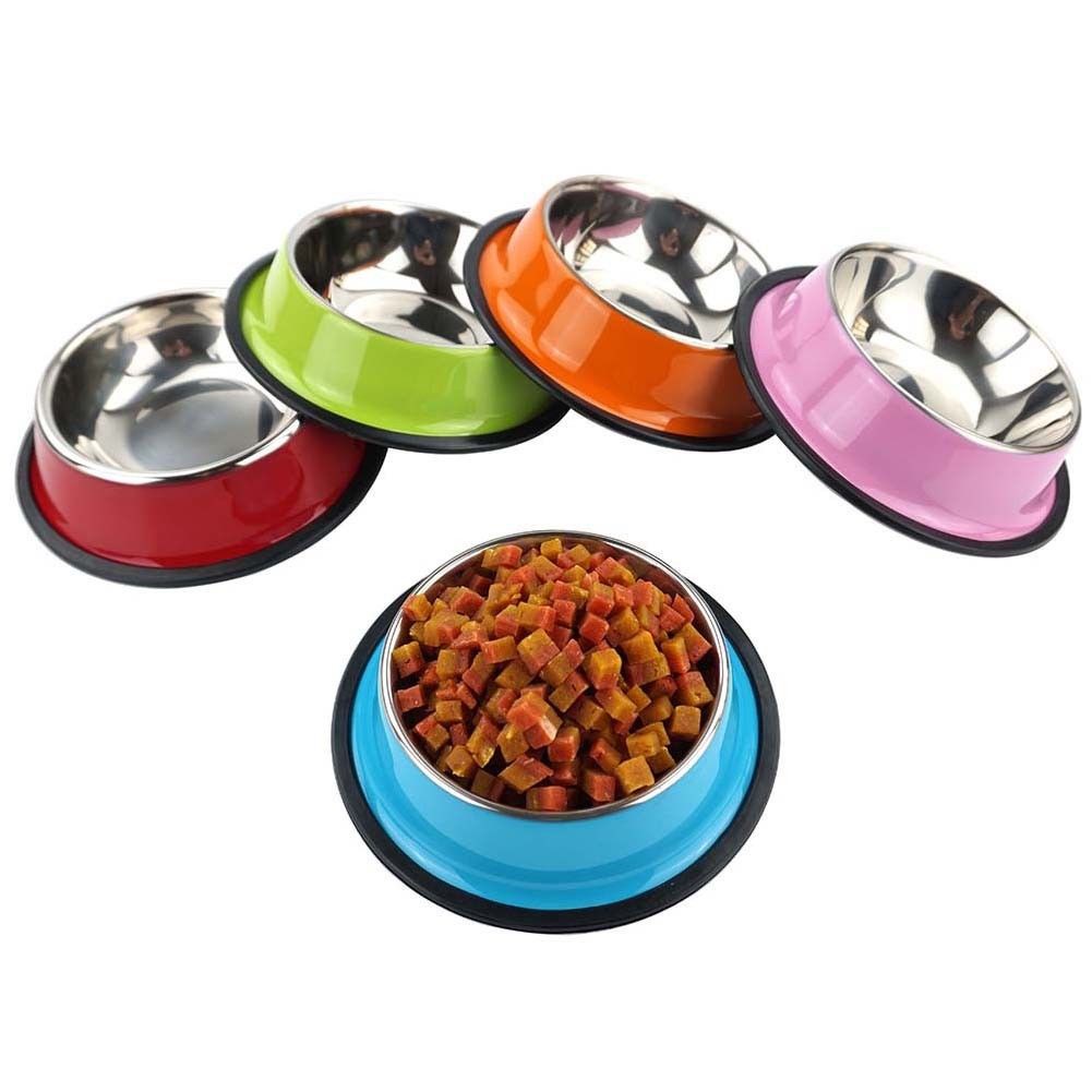 Piring Makan Hewan STAINLESS WARNA WARNI ukuran Dog Bowl / Tempat Makan Kucing Anjing