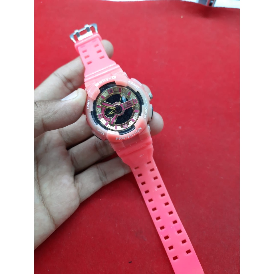 JAM TANGAN SPORT CEWE BABY-G BGA-130 WATERESISTAN(Bisa Bawa Renang)