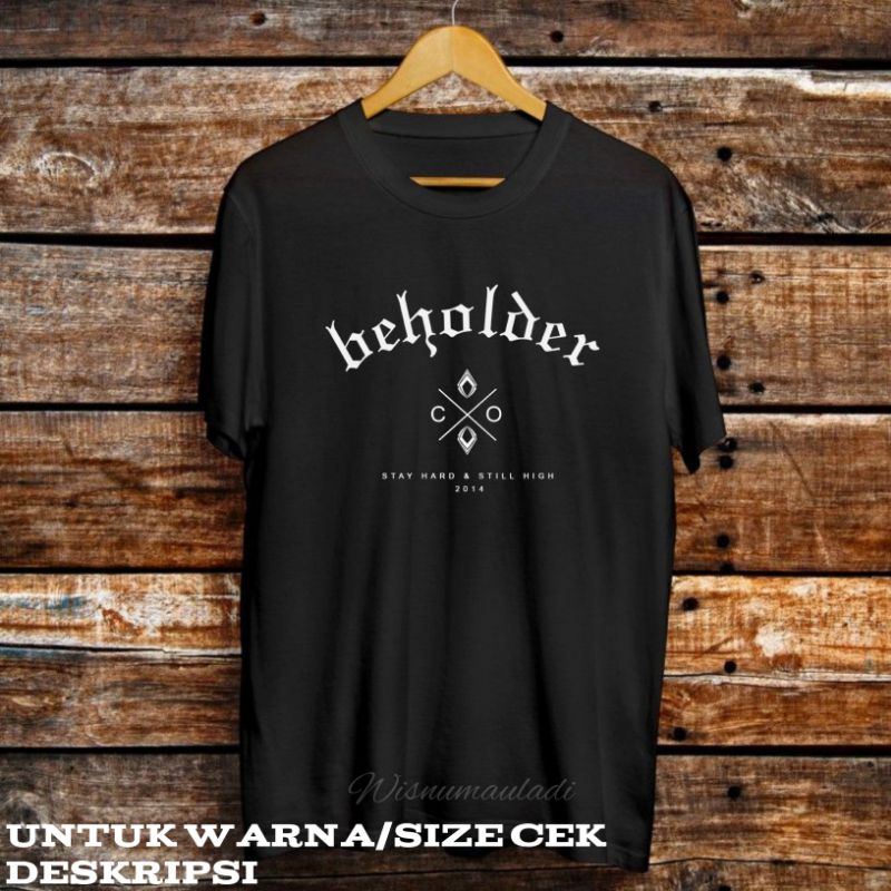 Kaos distro beholder / kaos metal / baju Kaos pria distro metal beholder