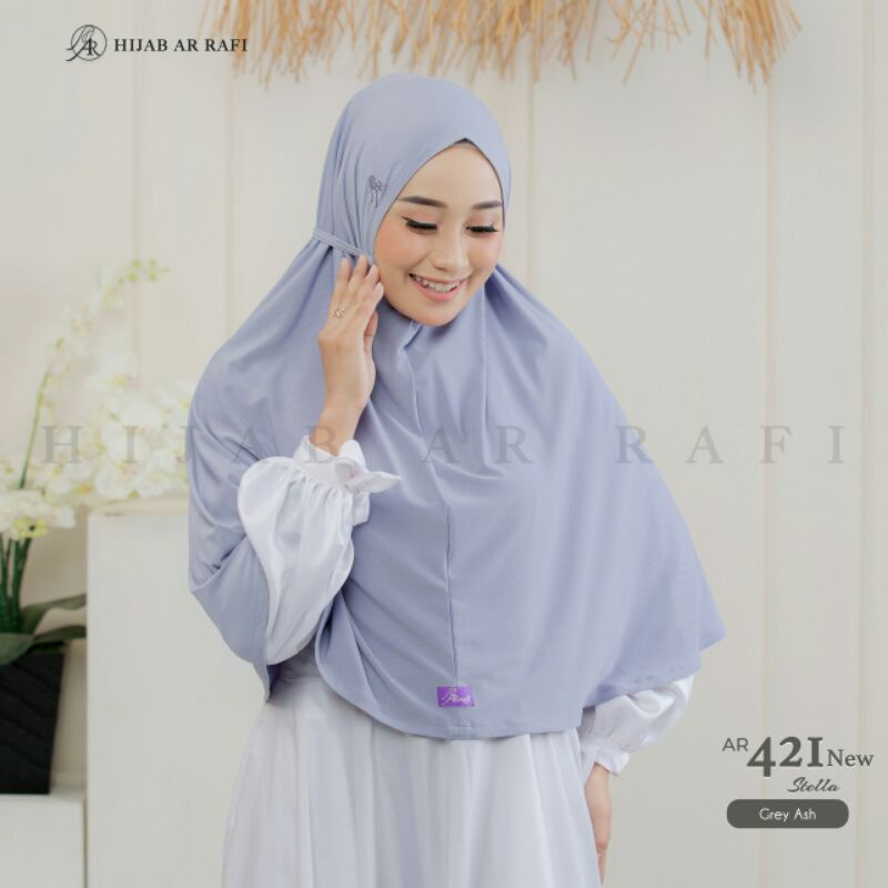 Arrafi hijab jilbab instan AR 421 new-Grey Ash