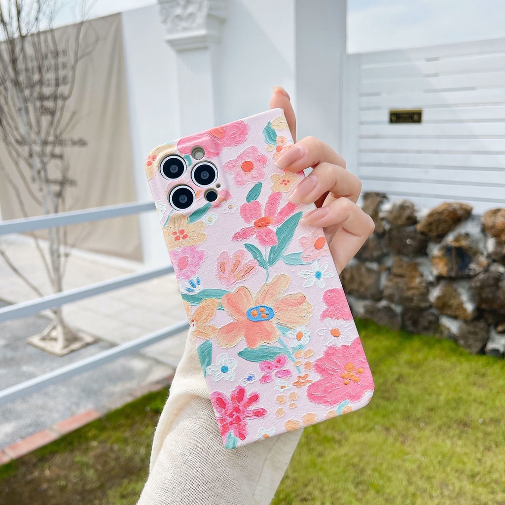 Flower Pattern Casing IPhone SE X XS  12 12promax 7 8Plus  XR XSMAX Cute 11 11pro 11promax Soft Silicone Phone Case Yhh8