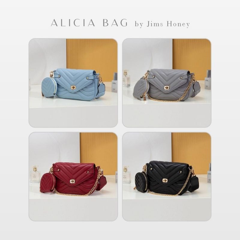 JIMS HONEY ALICIA BAG TAS SELEMPANG BAHU WANITA (FREE GANTUNGAN MINI DOMPET)