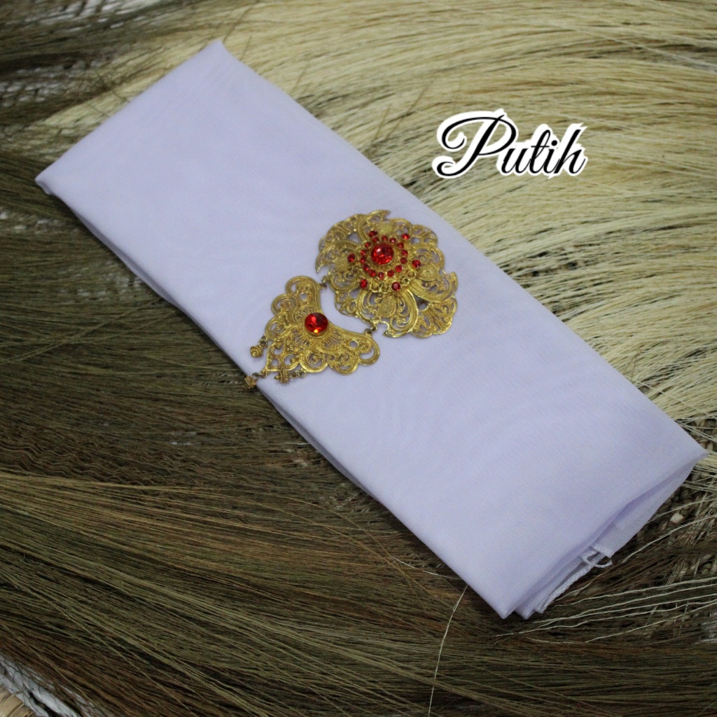 Selendang Sifon Hycon | Selendang Bali | Senteng-Putih