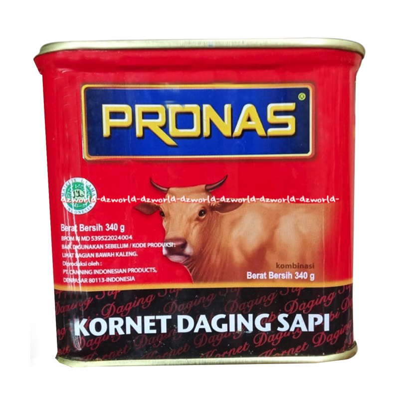 Pronas Kornet Daging Sapi 340gr Beef Cornet Pro Nas Kornett Corned Halal Hallal MUI Pronaz Pronass