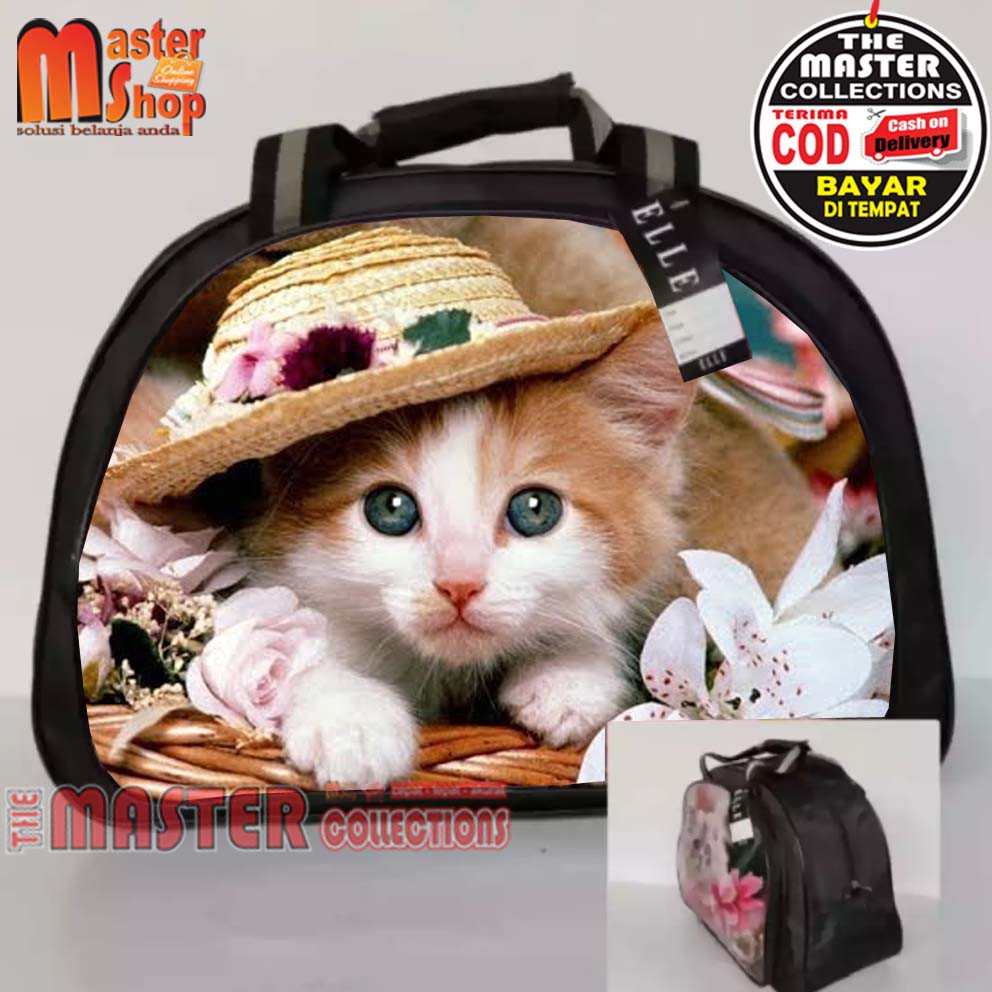 Tas pakaian motif/TAS TRAVEL TAS KOPER JINJING PAKAIAN ELLE KUCING/tas cewek/tas wanita