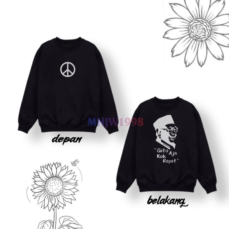 sweater Crewneck Gus Dur Gusdur Pluralisme Toleransi Beragama Murah Original Keren Unik/Switer Crewn