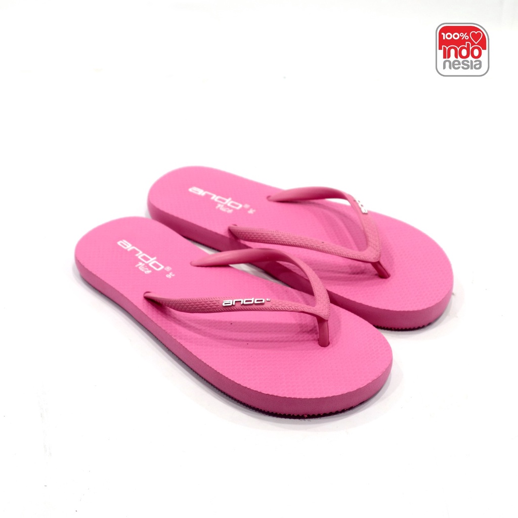 SANDAL KARET DEWASA ANDO NICE 36-40 CEWEK - SANDAL JAPIT CEWEK - ANDO-Pink