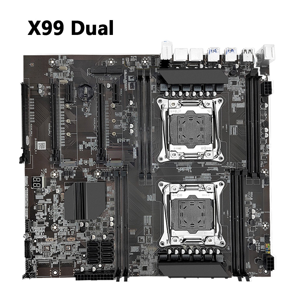 PREORDER New X99 Dual CPU Motherboard LGA 2011 v3 E-ATX USB3.0 SATA3 Support Dual Xeon Processor Wit