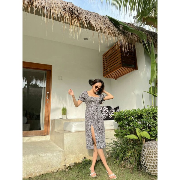 FLOWY DRESS BELAH SAMPING// FLORA DRESS
