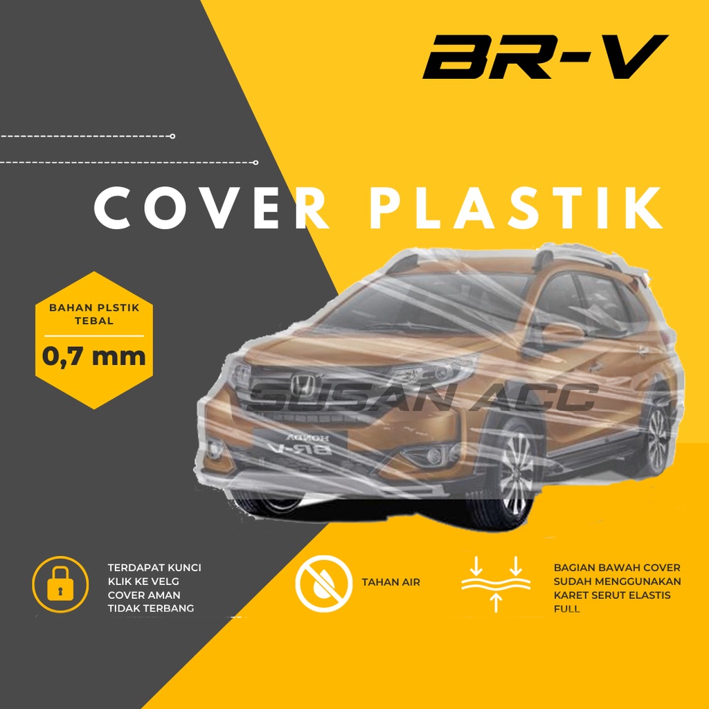 Body Cover Mobil Transparan brv Sarung Mobil brv waterproof/plastik bening brv/honda brv/hrv/honda hrv/crv/crv turbo/crv gen 1/crv gen 2/crv lama/crv gen 3/all new crv