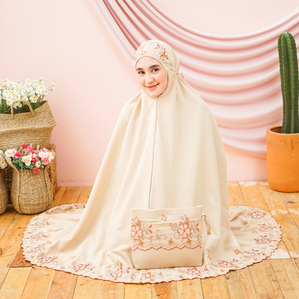 MUKENA DEWASA LEENA NEW RENDA BORDIR PREMIUM